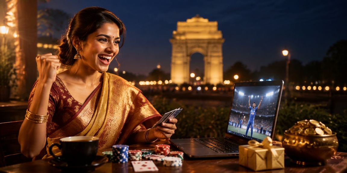 Delhi player enjoying poker game on mobile